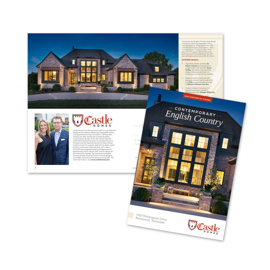Castle Homes brochure design