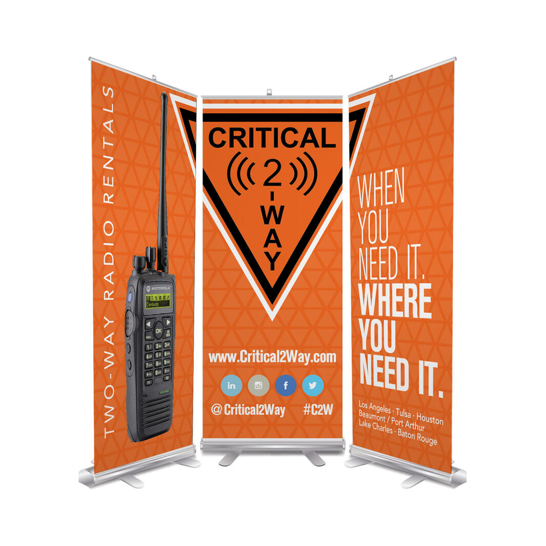 Critial 2-Way trade show banner designs