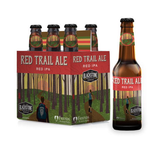Blackstone Brewing Company - Red Trail Ale Bottle and Carrier Design