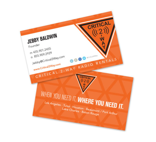 Critical 2-Way Business Card